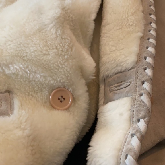 Otellopelle Suede Shearling Leather Hooded Coat - Picture 10 of 12